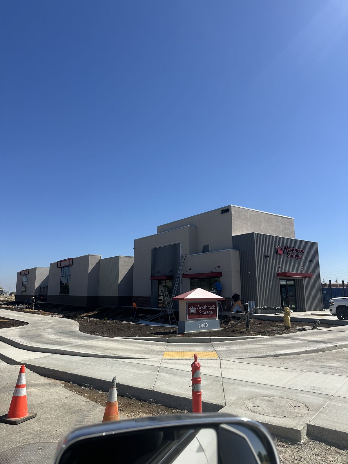 Completed commercial building with custom metalwork in Napa